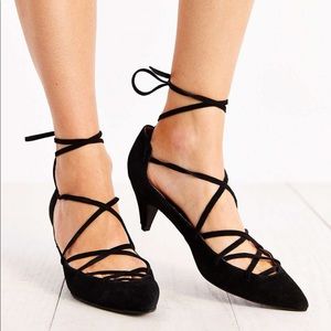 Jeffrey Campbell Julian lace-up black suede